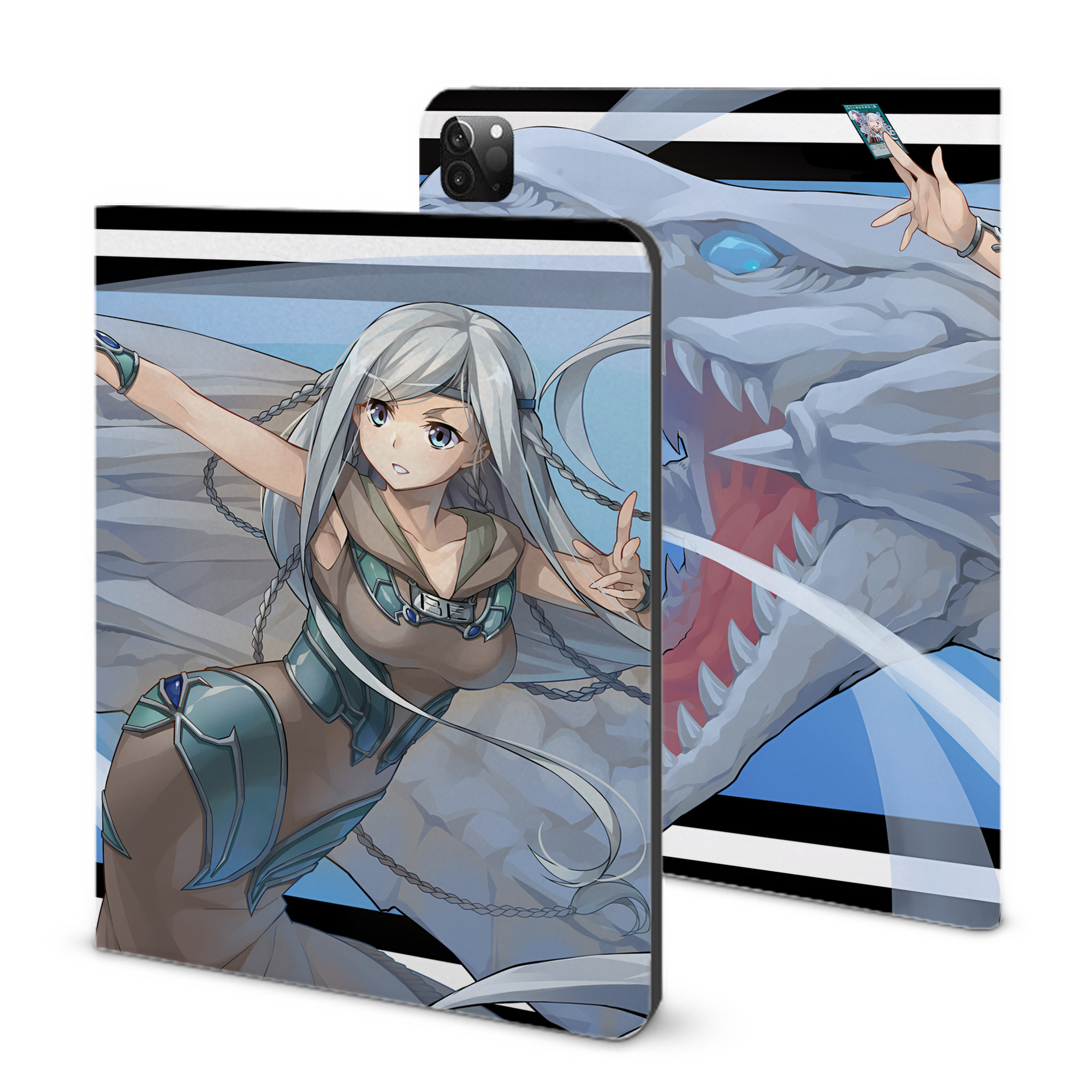 （画像用） 遊☆戯☆王 Yu-Gi-Oh! IPadケース ペンホルダー付き ブックスタイルデザイン